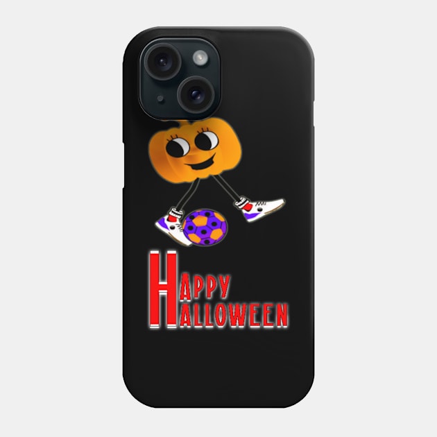 Halloween Pumpkin Kick Phone Case by Giggle Galaxy Creations