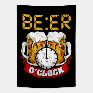 Beer O'Clock Drinking Humor Funny Quotes Sayings Gift Tapestry