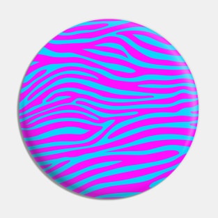 Blue and Pink Zebra Print Pin