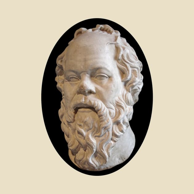 Greek Philosopher Socrates in Marble by Star Scrunch