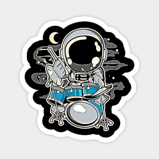 Astronaut Drummer • Funny And Cool Sci-Fi Cartoon Drawing Design Great For Anyone That Loves Astronomy Art Magnet