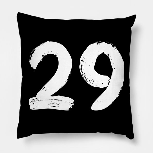 Number 29 Pillow by Erena Samohai