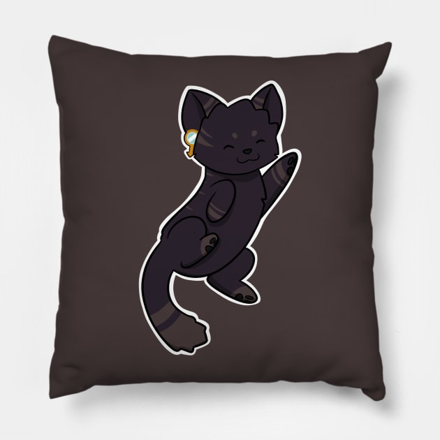 Gus the cat Pillow by dragonlord19