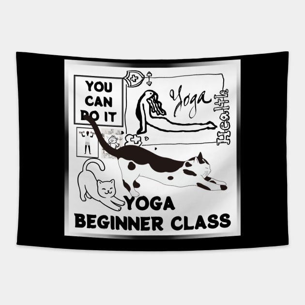 YOGA BEGINNER CLASS, HEALTH Tapestry by zzzozzo