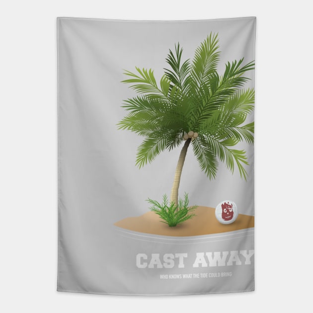 Cast Away - Alternative Movie Poster Tapestry by MoviePosterBoy