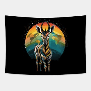 Okapi Earth Day Tapestry