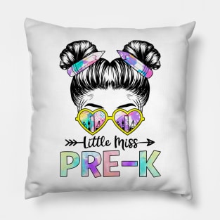 Little Miss Pre-K Girls Back To School Shirt Daughter Pillow