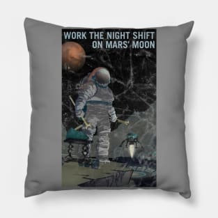 Distressed NASA Recruitmant Poster Pillow