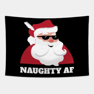 Naughty AF Dirty Santa Christmas Joke Tapestry