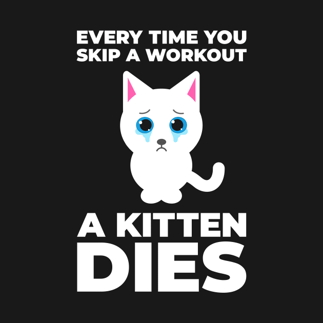 Workout Motivation Cat by sqwear