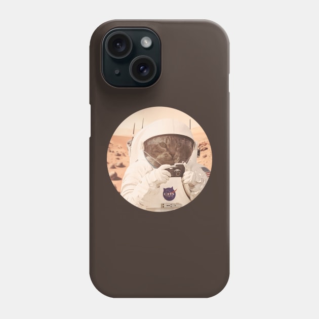 Astronaut Cat Mars Landing Phone Case by Blue Planet Boutique