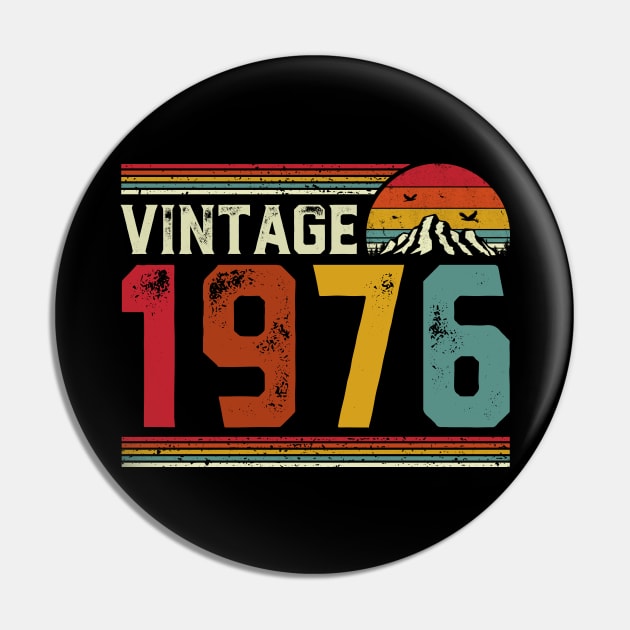 Vintage 1976 Birthday Gift Retro Style Pin by Foatui