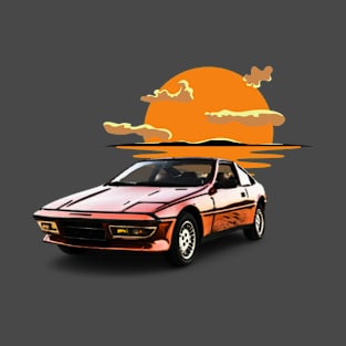 Sunset  Retro Super Classic Car Vintage T-Shirt