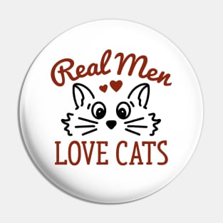 Real Men Love Cats Pin