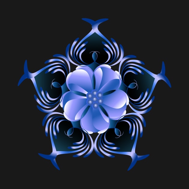Unique Blue Flower by Atteestude