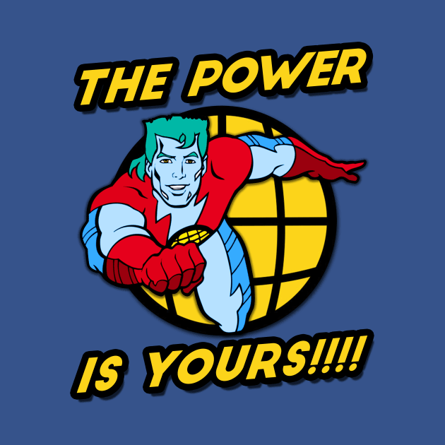 Captain Planet Flying by BigOrangeShirtShop