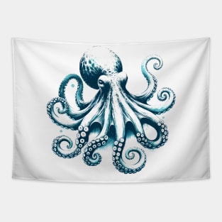 Ocean's Mystical Octopus: Sea Life Lover's Tee Tapestry