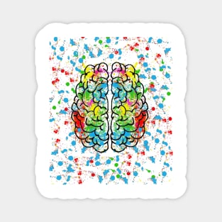 funny beautiful colorful mind for designers geniuses Magnet