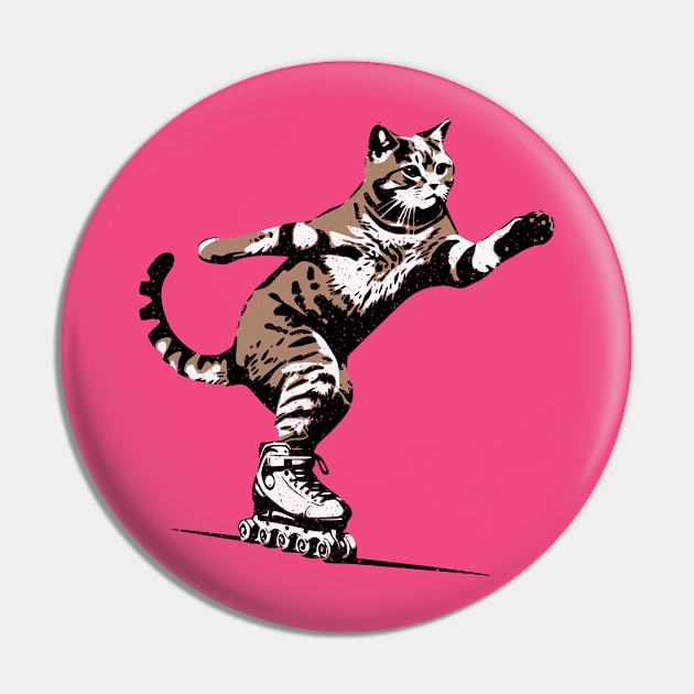 Rollerblading Cat Pin by JSnipe