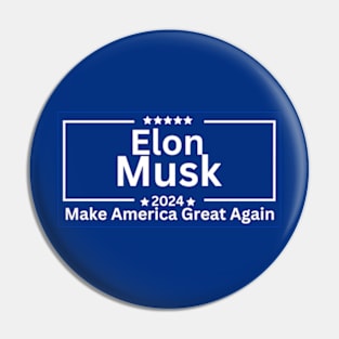 Elon Musk  For President trump 2024 Pin