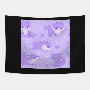 Purple Fox Galaxy Tapestry