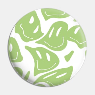 Retro groovy design illustration with smiles Pin