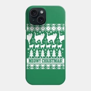 Meowy Christmas - Ugly Christmas Shirt Phone Case