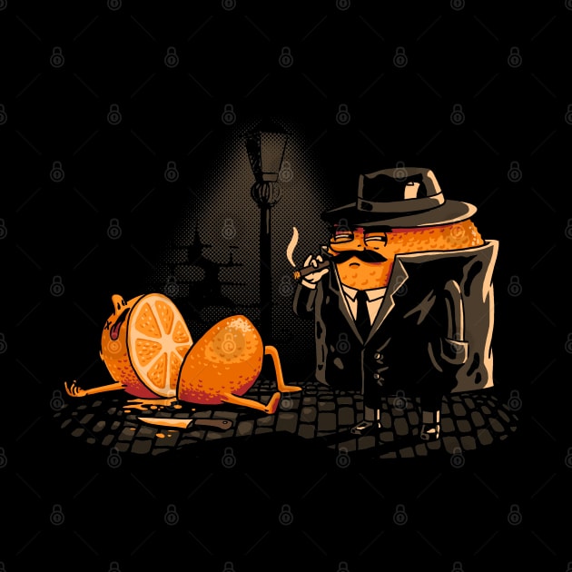 Pulp Fiction Orange Detective Film Noir by vo_maria