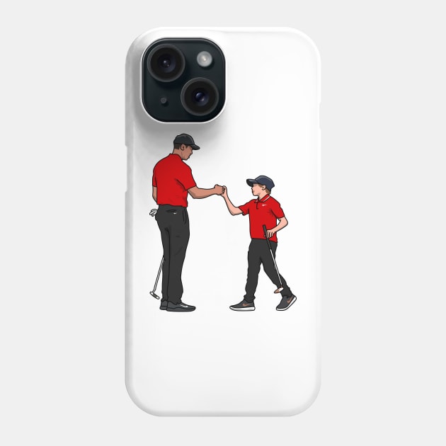 the father and son in the golf Phone Case by rsclvisual