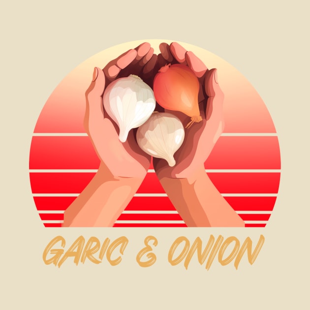 Garlic and Onion, Onion and Garlic by One Eyed Cat Design