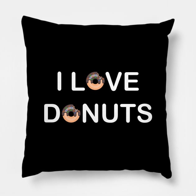 I Love Donuts Pillow by EmmaZo