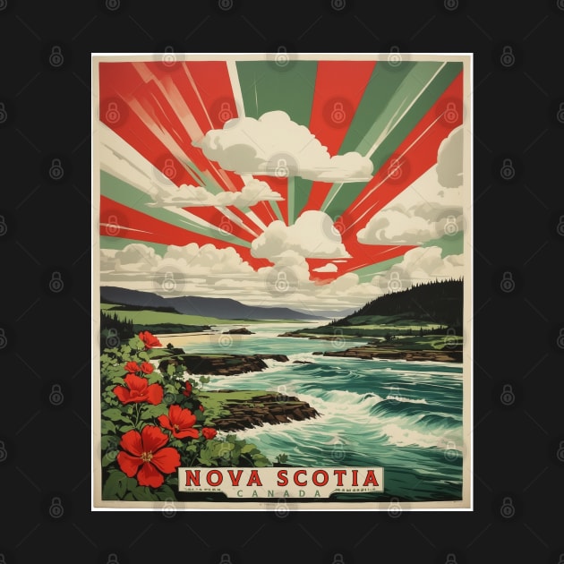 Nova Scotia Canada Vintage Poster Tourism by TravelersGems