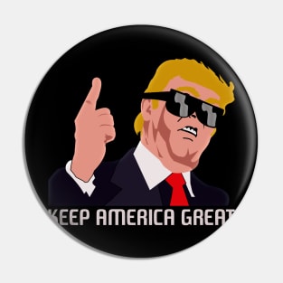 Keep America Great Pop Art - Trump Number One Pin