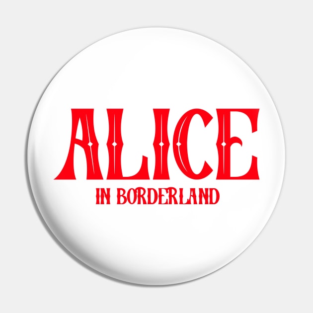 Alice in borderland title red Pin by CERA23