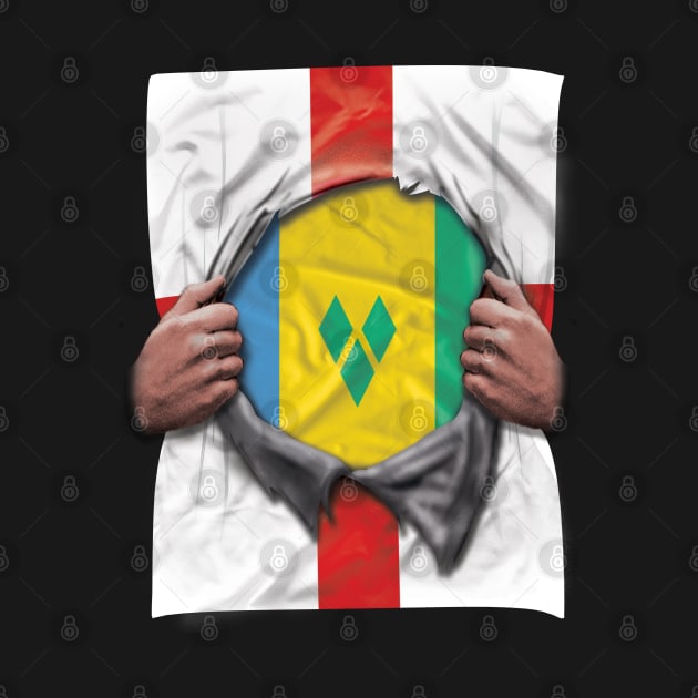 St Vincent And The Grenadines Flag English Flag Ripped - Gift for Saint Vincentian From St Vincent And The Grenadines by Country Flags