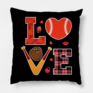 Baseball Lover Valentine Pillow