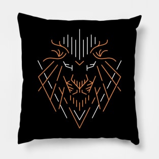 Wild Lion Outline Pillow