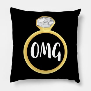 OMG Engaged Engagement Ring Princess Pillow