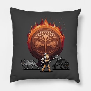 Iron Wolves Pixelart Pillow