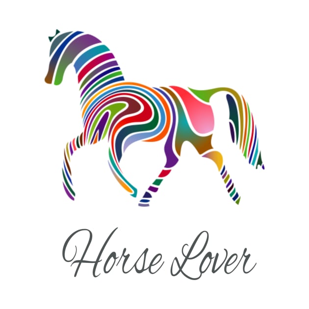 Colorful Galloping Horse Lover Print by Prairie Ridge Designs