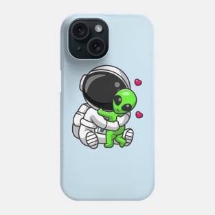 Cute Astronaut Hug Alien Cartoon Phone Case