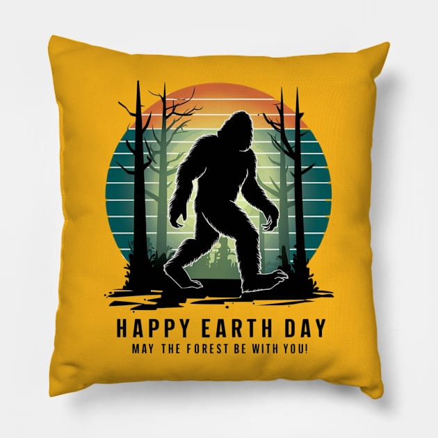 Earth day, may the forest be with you Pillow by Dylante