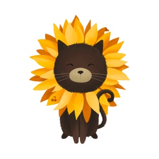 Sunny sunflower cat T-Shirt