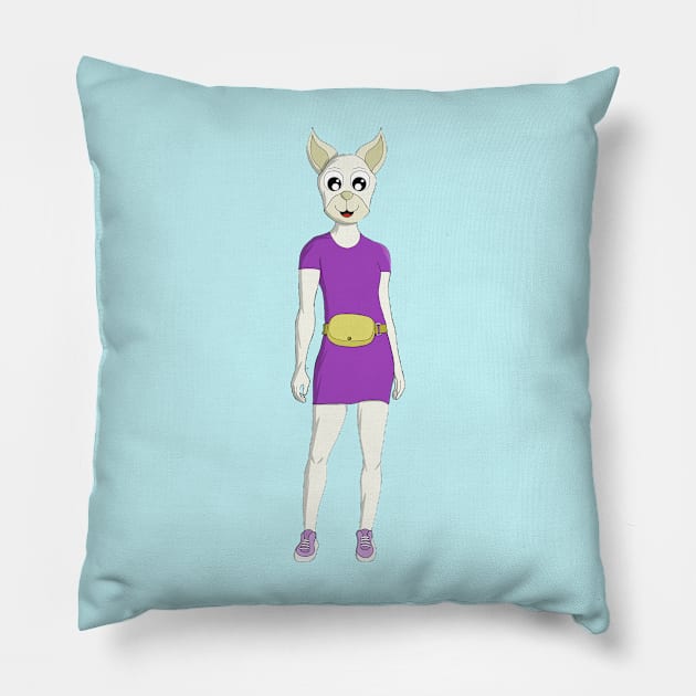 Fashionable wearing funny pack Pillow by DiegoCarvalho