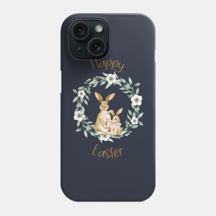 Mother and Baby Rabbit Floral Easter Design Phone Case