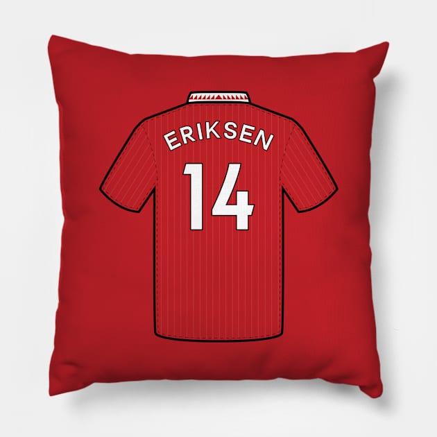 Christian Eriksen jersey Pillow by FootballFanatic