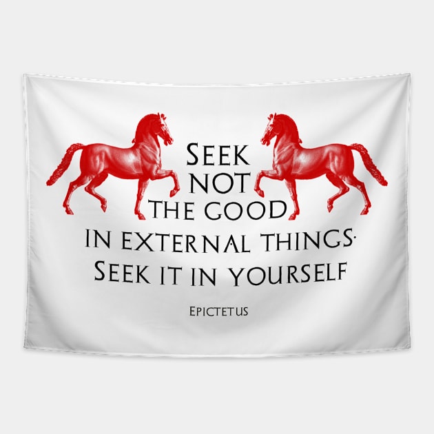 Stoic Quote by Epictetus Tapestry by emma17