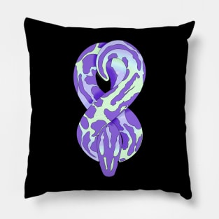 Iridescent Holographic Figure 8 Snake Pillow