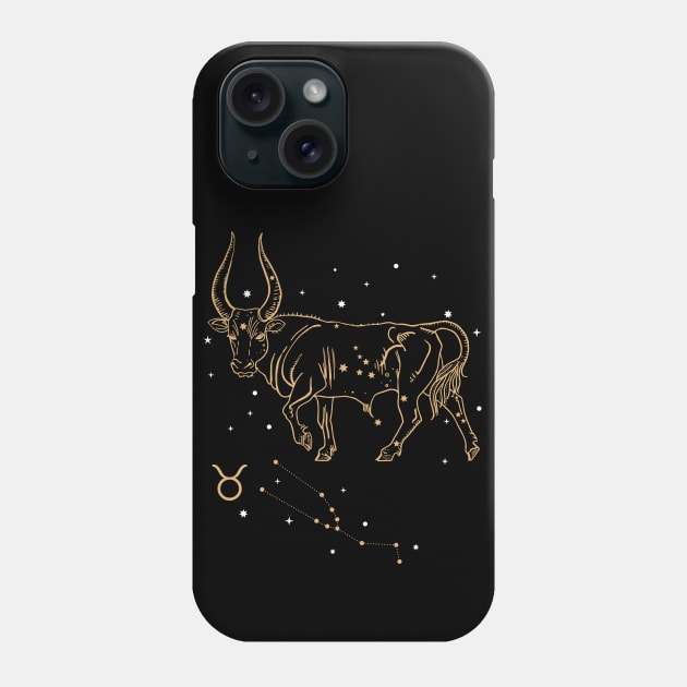 Taurus Zodiac Sign Birthday March to April, Astrology Taurus Phone Case by Happy Lime