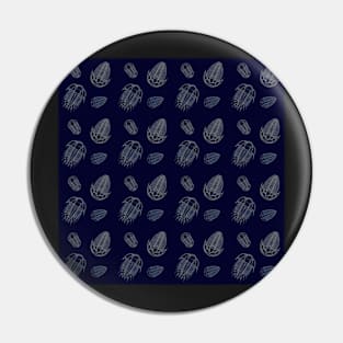 Trilobites Blue Pattern Pin